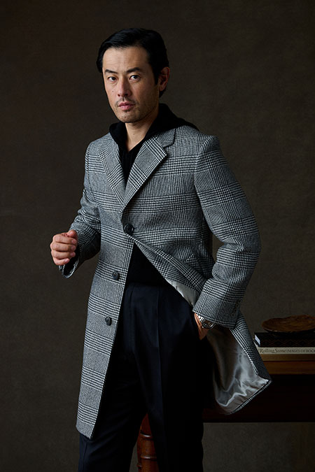 Black & White Plaid Top Coat - Holland & Sherry