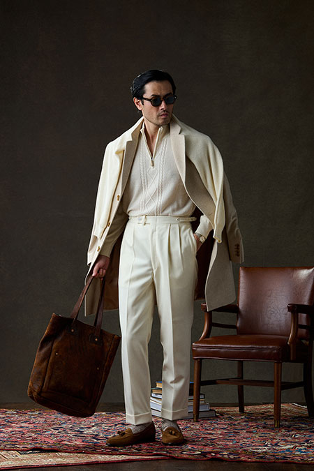 Light Tan Rhamnusia Cashmere Top Coat