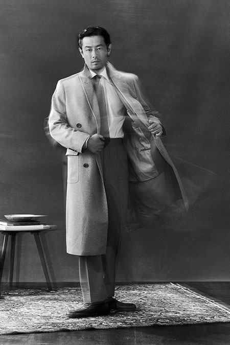 Light Gray Flannel Suit And Cashmere Top Coat
