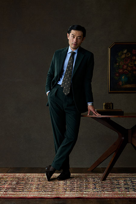Green Moleskin Suit