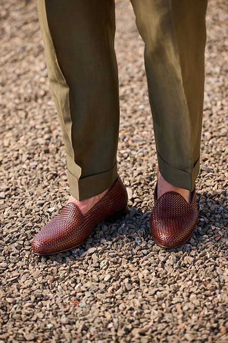 Olive Linen Trousers