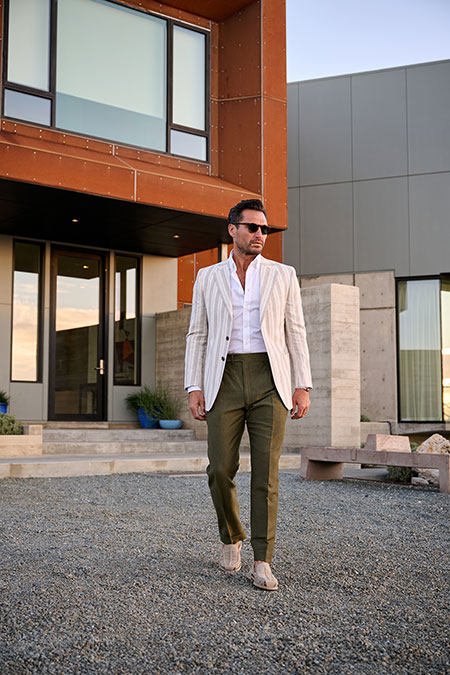 Olive Linen Trousers