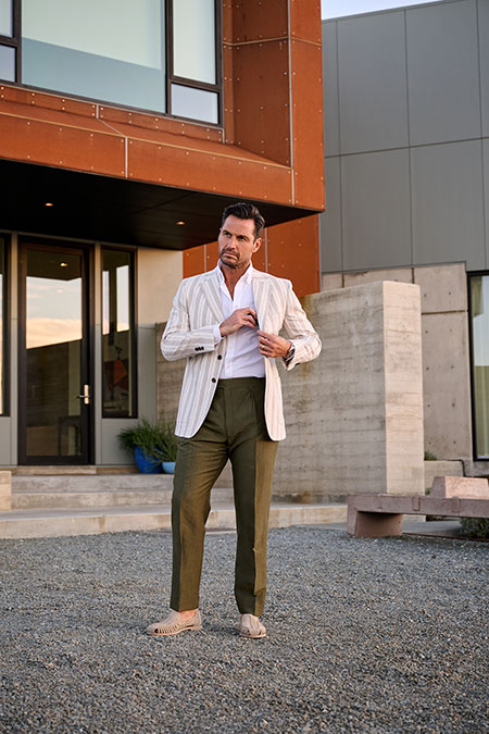 Olive Linen Trousers