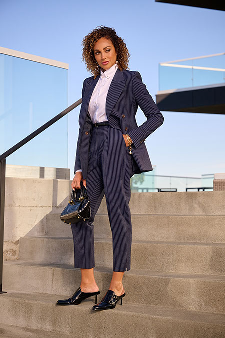 Navy Stripe Seersucker Suit