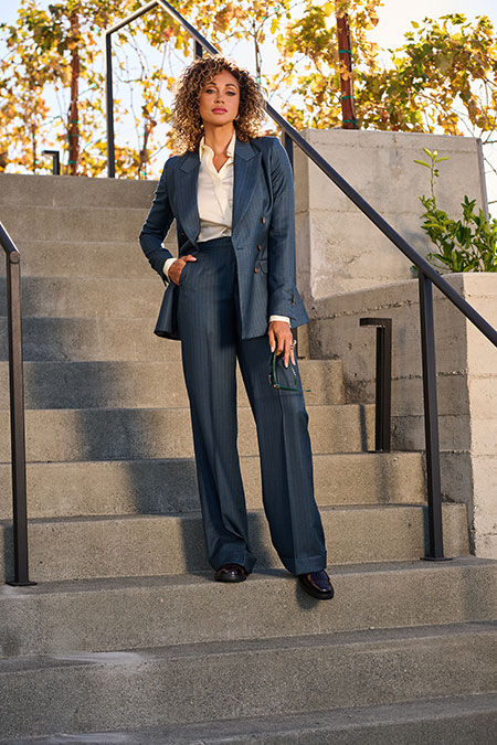 Forest Green Stripe Suit