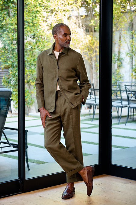 Forest Green Linen Driver