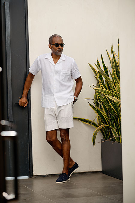 White Seersucker Shorts