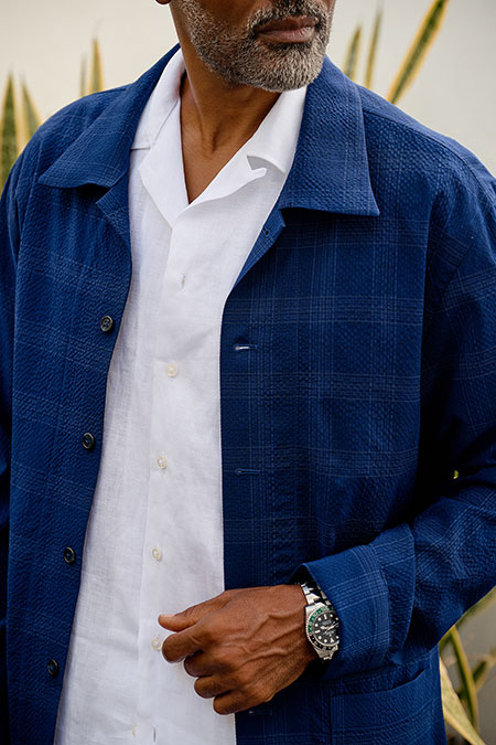 Plaid Seersucker Overshirt
