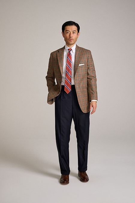 Men's Custom Capsule                                                                                                                                                                                                                                      , H&S Ascot Soft Touch Tan Guncheck Sportscoat