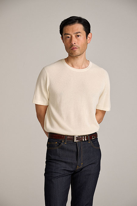 Men's Custom Capsule                                                                                                                                                                                                                                      , Cream Knit Tee