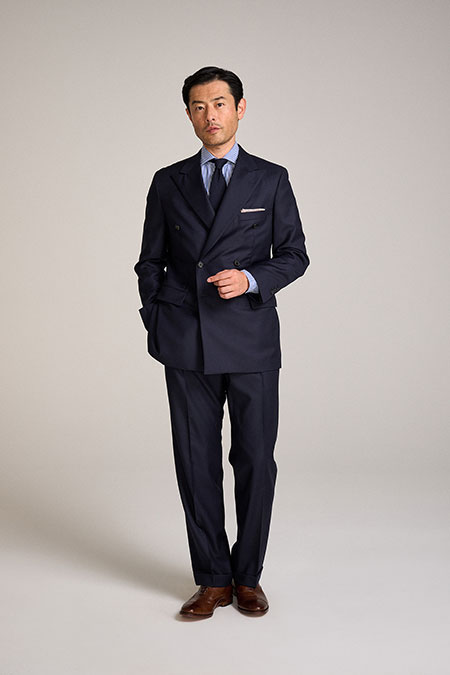 Double Breasted Navy Suit