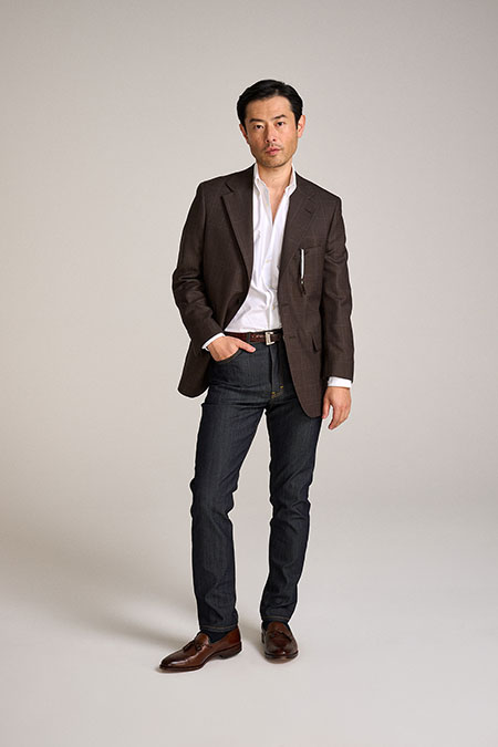 Men's Custom Capsule                                                                                                                                                                                                                                      , Brown Glen Plaid Suit Jacket