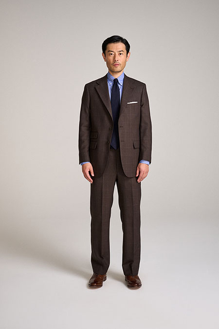 H&S Bespoke 31 Brown Glen Plaid Suit