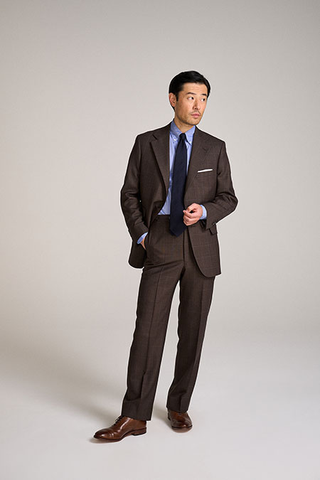 H&S Bespoke 31 Brown Glen Plaid Suit