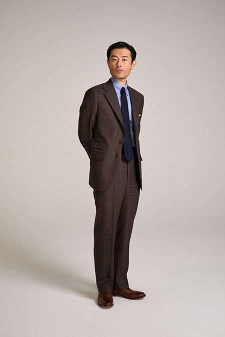 Men's Custom Capsule                                                                                                                                                                                                                                      , H&S Bespoke 31 Brown Glen Plaid Suit