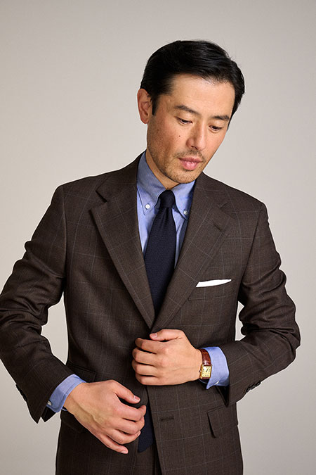 H&S Bespoke 31 Brown Glen Plaid Suit