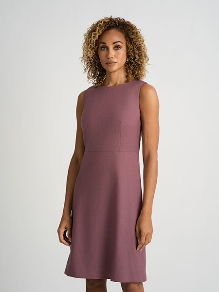Women's Classics                                                                                                                                                                                                                                          , Mauve Wool/Silk/Linen Dress