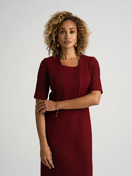 Red Tweed Dress