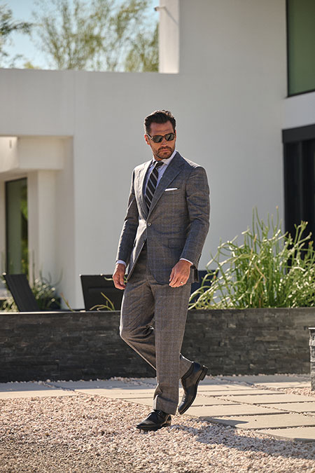 Gray Flannel Windowpane Suit