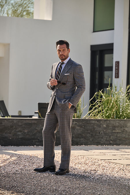 Gray Flannel Windowpane Suit