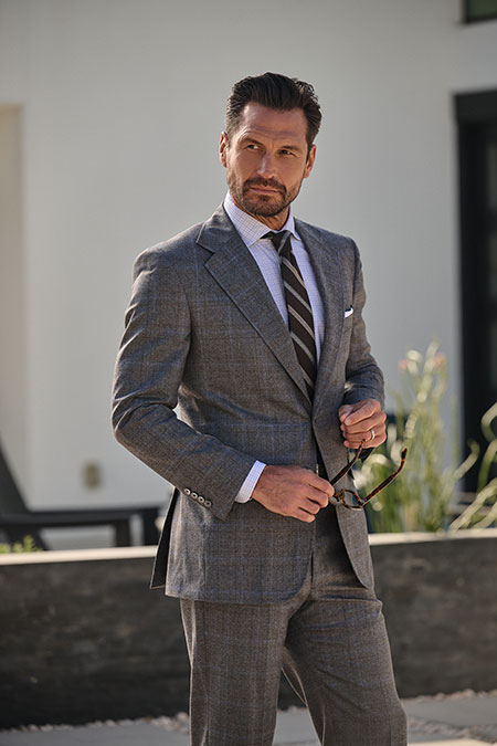 Gray Flannel Windowpane Suit