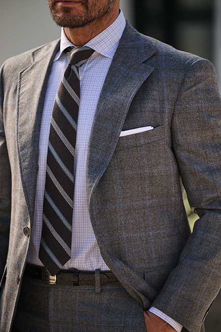 Gray Flannel Windowpane Suit