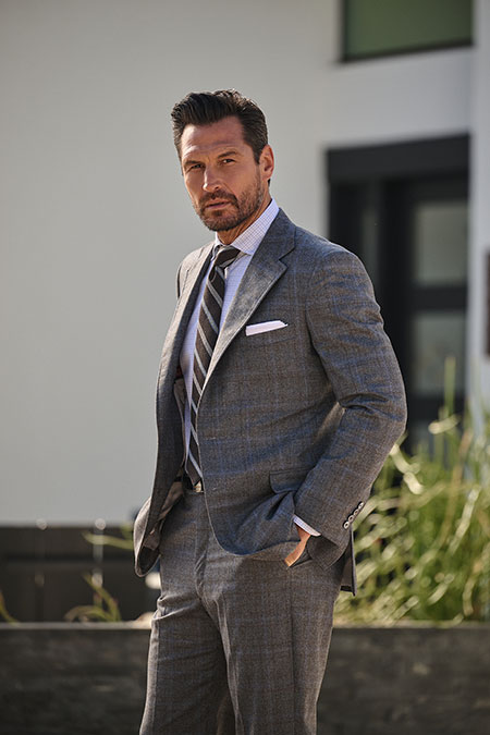 Gray Flannel Windowpane Suit