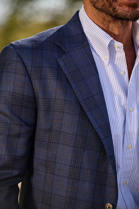 Navy Glen Plaid Sportscoat