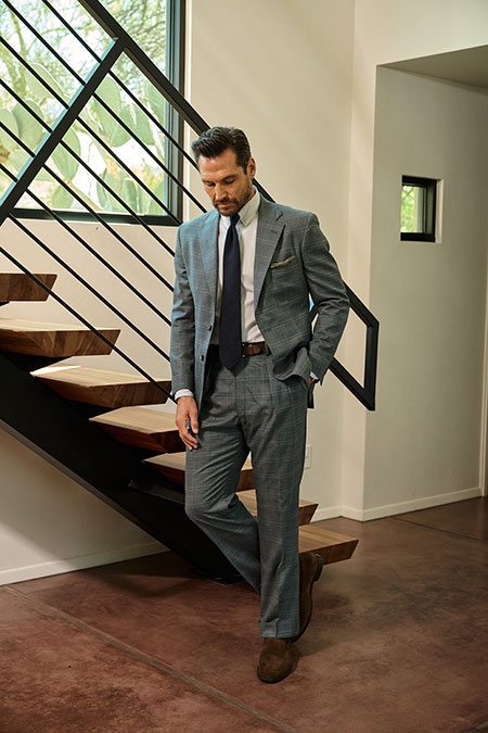 Sage Windowpane Suit