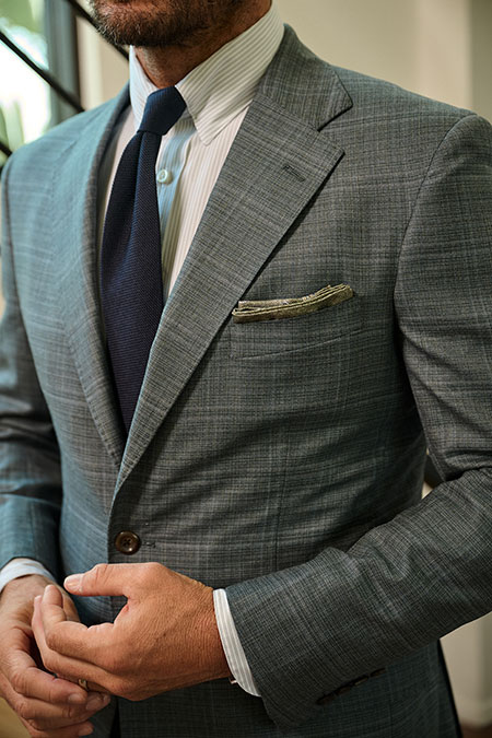 Sage Windowpane Suit