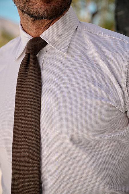 Tan Jacquard Shirt