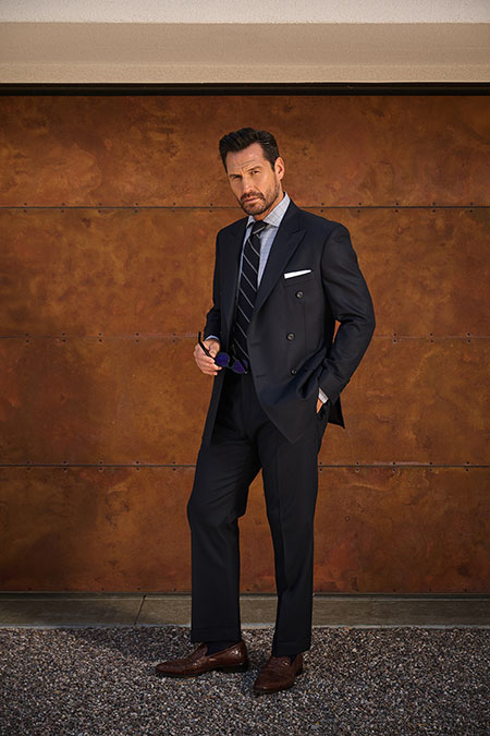 Navy Double Breasted Suit