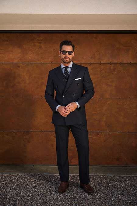 Navy Double Breasted Suit