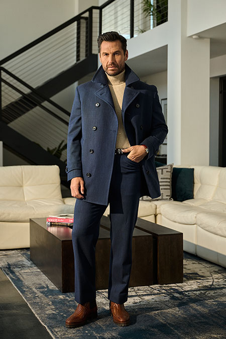 Navy Peacoat Separate Suit