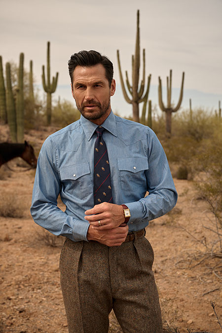 Light Blue Western Shirt