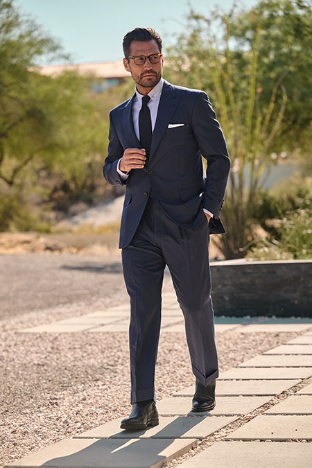 Dark Navy Stripe Suit