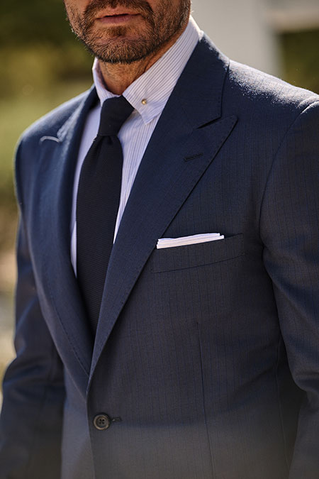 Dark Navy Stripe Suit