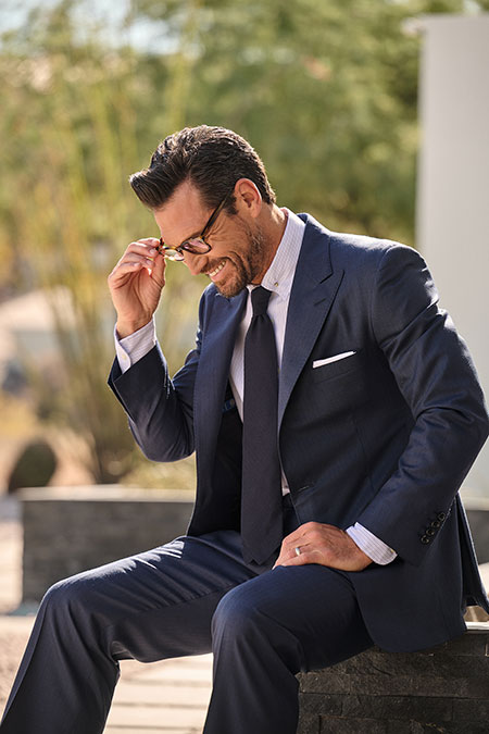 Dark Navy Stripe Suit