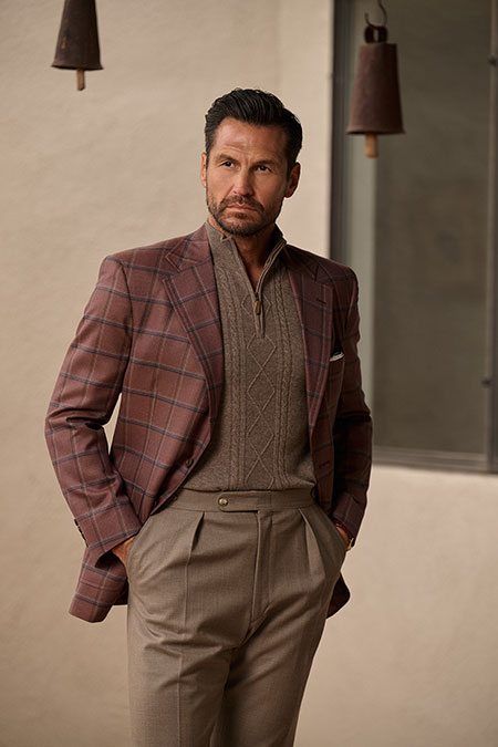Rust Windowpane Sportscoat