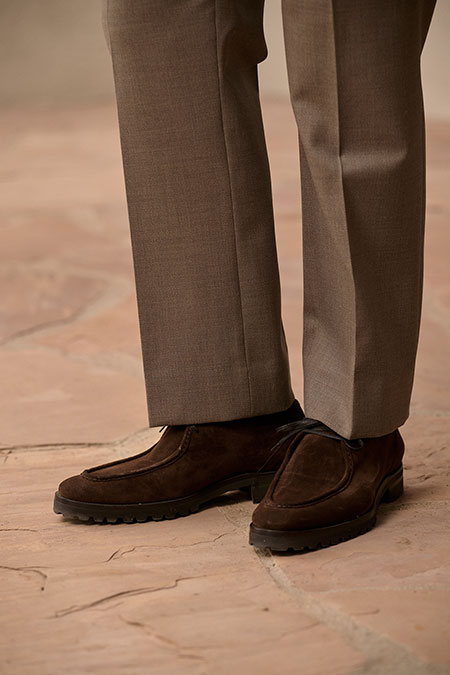 Light Tan Plain Trousers & Zelli Footwear