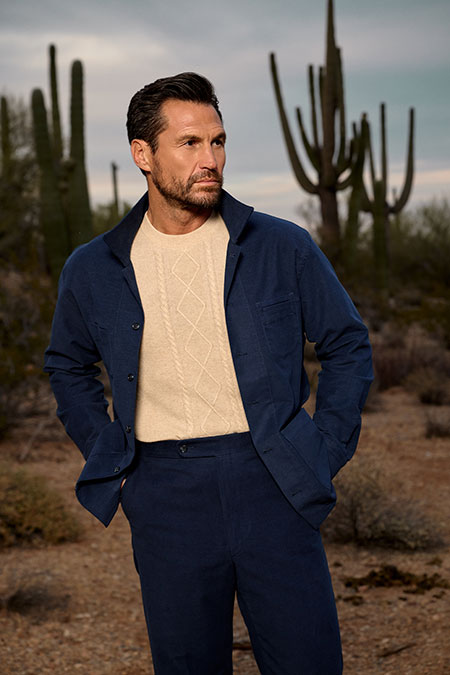 Navy Moleskin Overshirt