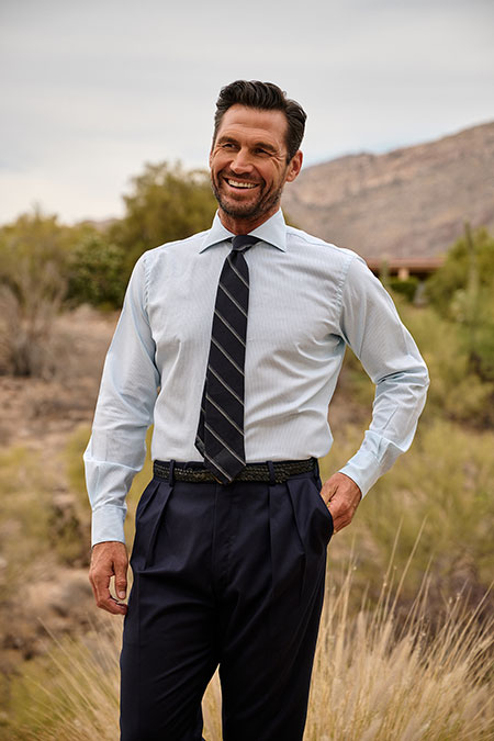 Blue Micro Stripe Shirt