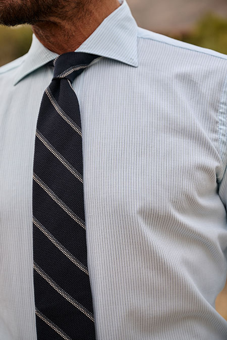 Blue Micro Stripe Shirt