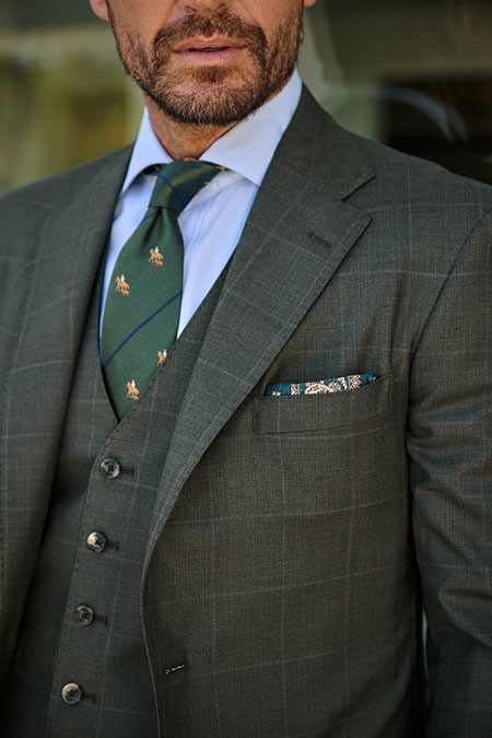 Olive Glen Plaid Suit