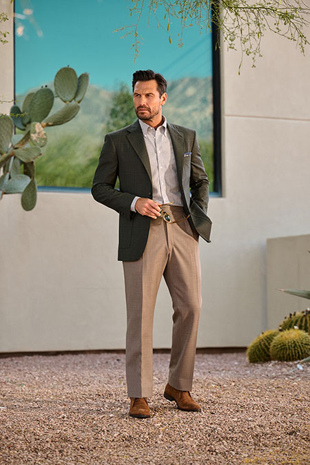 Light Tan Plain Trousers