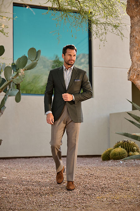 Light Tan Plain Trousers