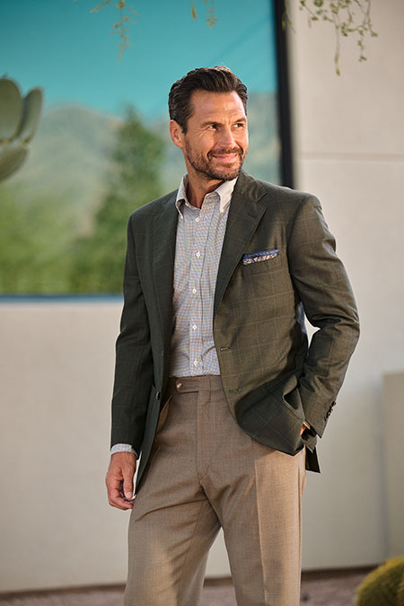 Olive Glen Plaid Sportcoat