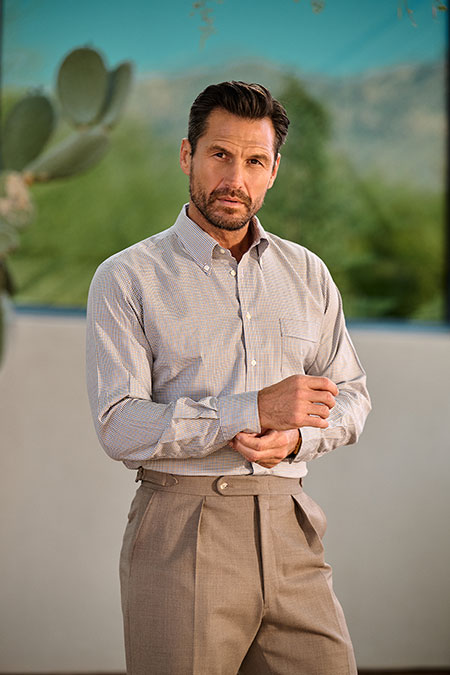 Blue & Brown Tattersall Shirt