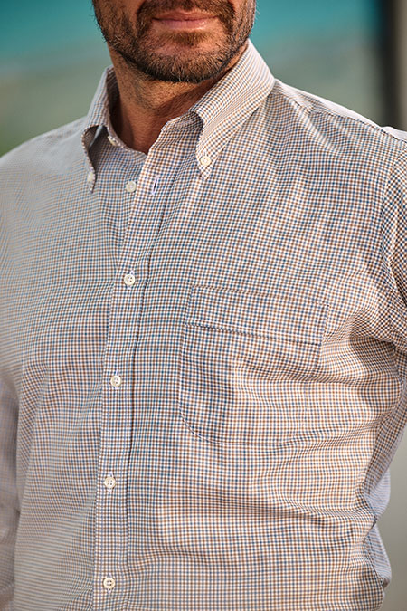 Blue & Brown Tattersall Shirt