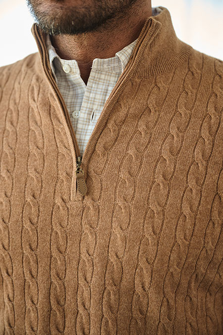 Cable Knit 1/4 Zip Knit
